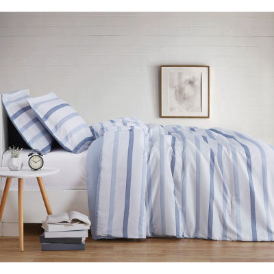 Truly Soft Waffle Stripe Midweight Comforter Set