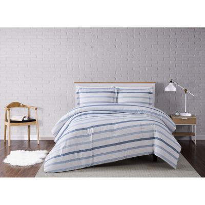 Truly Soft Waffle Stripe Midweight Comforter Set