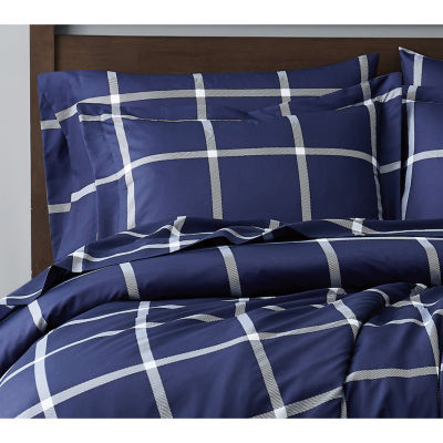 Truly Soft Printed Windowpane Midweight Comforter Set