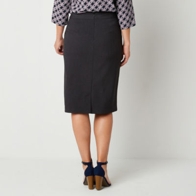Liz Claiborne Womens Tall Mid Rise Pencil Skirt
