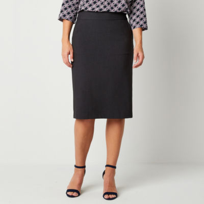 Liz Claiborne Womens Tall Mid Rise Pencil Skirt
