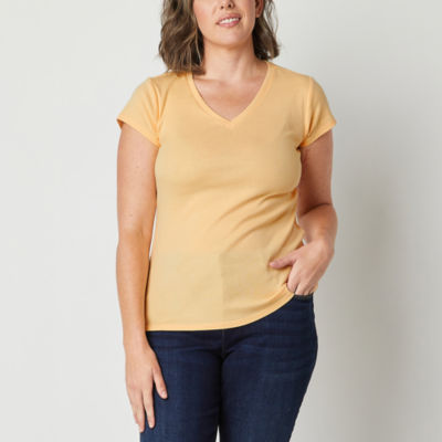 Liz Claiborne Womens Tall V Neck Short Sleeve T-Shirt