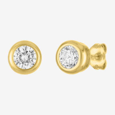 Diamond Addiction (H-I, Vs1) 1 CT. T.W. Lab Grown White Diamond 10K Gold 7mm Round Stud Earrings