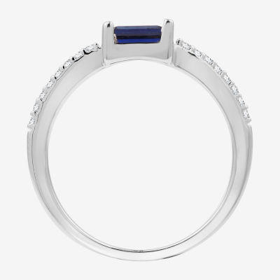 (H-I / I1) Womens 1/10 CT. T.W. Lab Grown White Diamond Sterling Silver Band