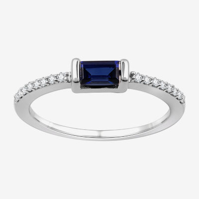 (H-I / I1) Womens 1/10 CT. T.W. Lab Grown White Diamond Sterling Silver Band