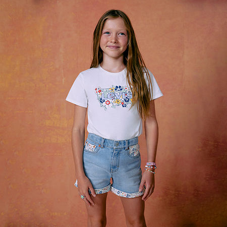 Levi's Big Girls Denim Short, 16, Blue