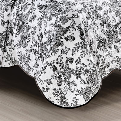 Laurel Manor Toile Garden Cotton Quilt