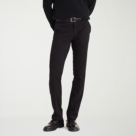 Dockers Easy Khaki With Stretch Mens Slim Fit Flat Front Pant, 30 32, Black