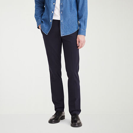 Dockers Easy Khaki With Stretch Mens Slim Fit Flat Front Pant, 32 30, Blue