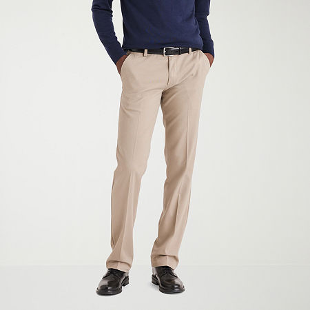 Dockers Easy Khaki With Stretch Mens Straight Straight Fit Flat Front Pant, 40 30, Beige