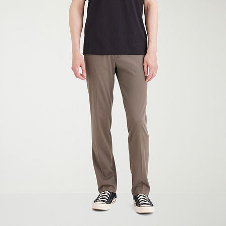 Dockers Easy Khaki With Stretch Mens Straight Fit Flat Front Pant, 40 32, Brown