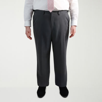 Haggar JMH Mens Big and Tall Diamond Flat Front Suit Pant