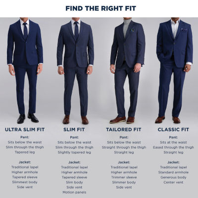 Haggar JMH Mens Big and Tall Diamond Flat Front Suit Pant