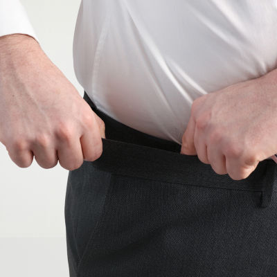 Haggar JMH Mens Big and Tall Diamond Flat Front Suit Pant