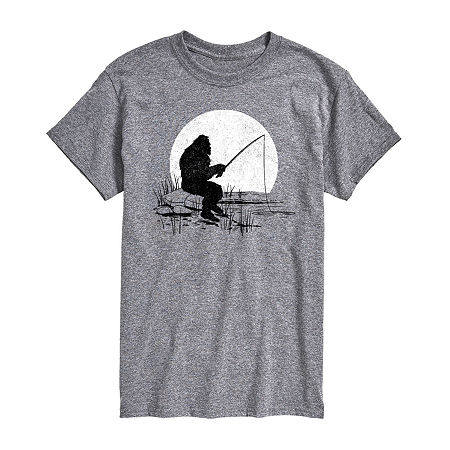 Novelty T-shirts Mens Crew Neck Short Sleeve Regular Fit Big And Tall Graphic T-shirt In Gray