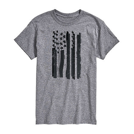 Novelty T-shirts Mens Crew Neck Short Sleeve Regular Fit Big And Tall Graphic T-shirt In Gray