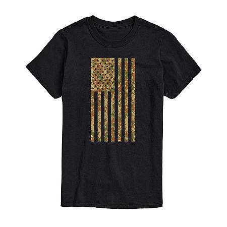 Mens Crew Neck Short Sleeve Regular Fit Big and Tall Graphic T-Shirt, 4x-large Tall, Black