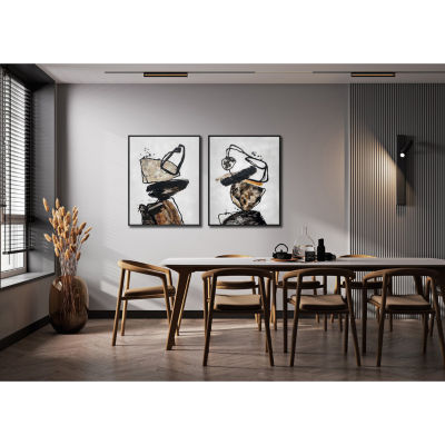 Streamline Art Balancing Stones Ii Framed Canvas Art