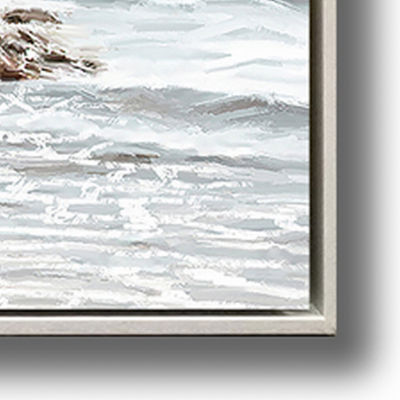 Streamline Art Beach House Framed Canvas Art