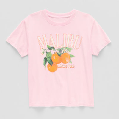 Eyeshadow Big Girls Crew Neck Short Sleeve Graphic T-Shirt