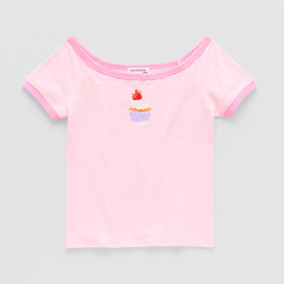 Eyeshadow Big Girls Scoop Neck Short Sleeve Graphic T-Shirt