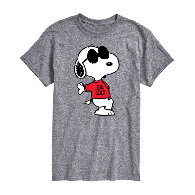 Mens Crew Neck Short Sleeve Regular Fit Peanuts Big and Tall Graphic T-Shirt