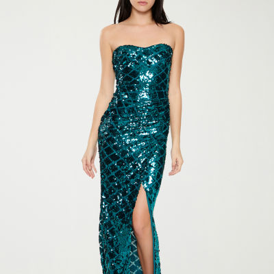 Forever 21 Womens Sequin Jacquard Midi Maxi Dress Juniors