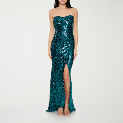 Forever 21 Womens Sequin Jacquard Midi Maxi Dress Juniors
