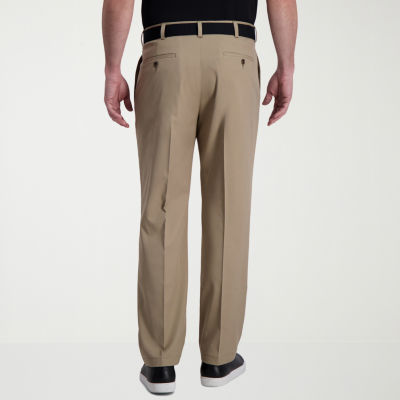 Haggar Cool Right Performance Flex Mens Classic Fit Pleated Pant