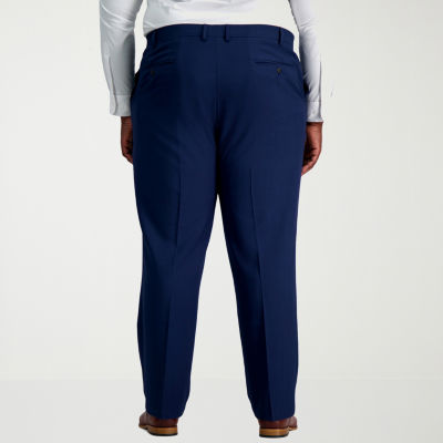Haggar Smart Wash With Repreve Mens Classic Fit Big and Tall Flat Front Pant