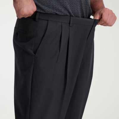 Haggar Cool Right Performance Flex Mens Classic Fit Big and Tall Pleated Pant