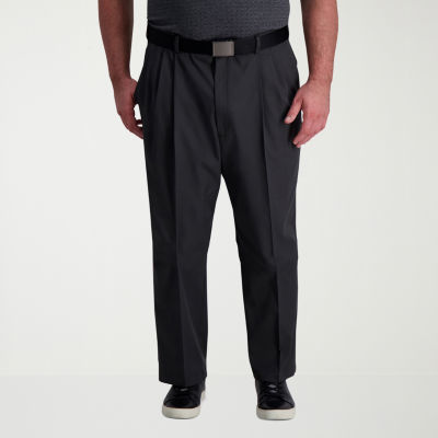 Haggar Cool Right Performance Flex Mens Classic Fit Big and Tall Pleated Pant