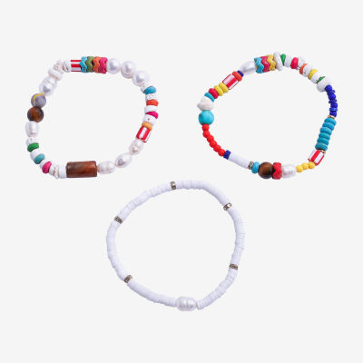 Bijoux Bar Womens 3-pc. Beaded Bracelet Set