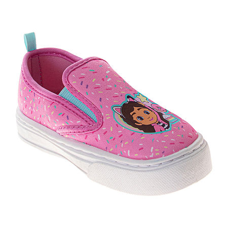 Josmo Favorite Character Sneakers Girls Gabby's Dollhouse Round Closed Toe Slip-On Shoe, 5 Medium, Pink