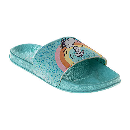 Josmo Little Kid Girls Peanuts Favorite Character Sneakers Flip-Flops, 13-1, Blue