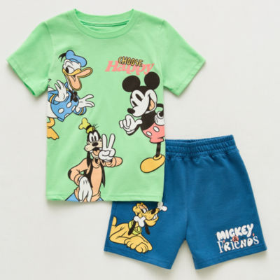 Disney Collection Little & Big Kid Boys Donald Duck Goofy Mickey and Friends 2-pc. Short Set