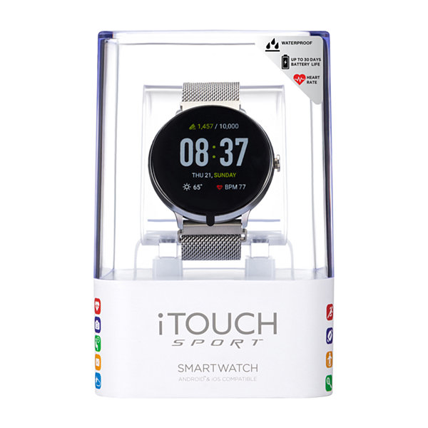 Itouch Sport 3 Womens Multi-Function Silver Tone Smart Watch 42203s-51-004