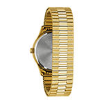 Caravelle Designed By Bulova Mens Gold Tone Stainless Steel Expansion Watch 44b126