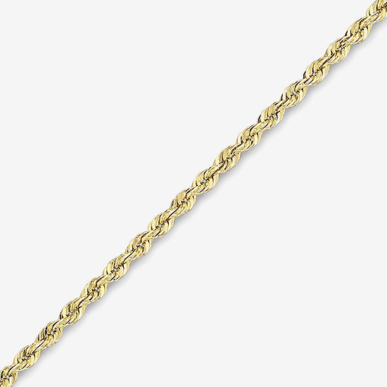 10K Solid Gold 18-22" 1.75mm Glitter Rope Chain