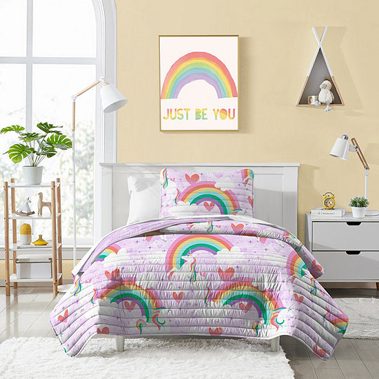 CHF Unicorn Rainbow 2-pc. Quilt Set