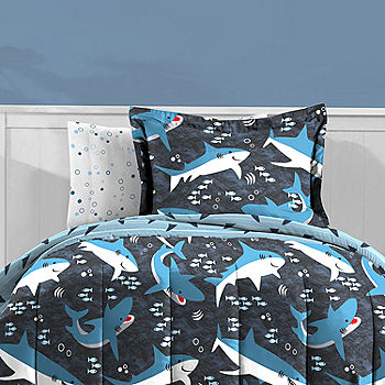 Twin Blue Space Adventure Reversible Kids' Comforter Set - Waverly