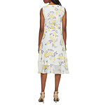 R & K Originals Sleeveless Floral Fit + Flare Dress