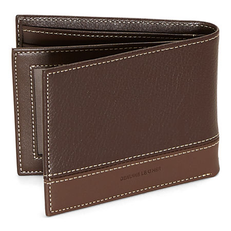 Stafford Pebble Mens Extra Capacity Bifold Wallet, One Size, Brown