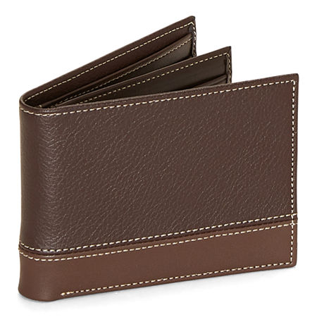 Stafford Pebble Mens Extra Capacity Bifold Wallet, One Size, Brown