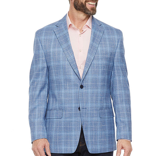 Collection by Michael Strahan  Mens Plaid Classic Fit Sport Coat