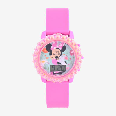 Minnie Mouse Girls Pink Strap Watch Mn4423jc