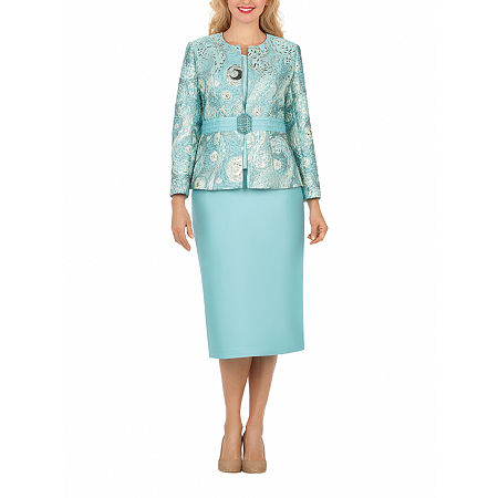  Giovanna Collection Brocade Skirt Suit