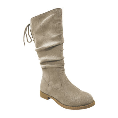 slouch boots flat heel