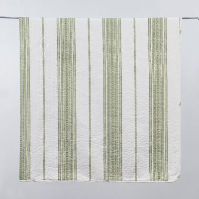 Linery Farmhouse Stripe Reversible Quilt Set