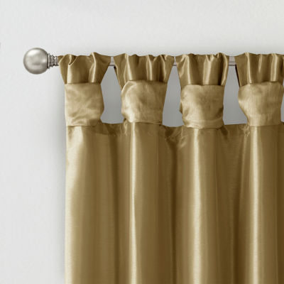 Madison Park Natalie Twisted Tab Tab Top Light-Filtering Single Curtain Panel